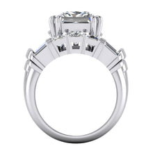 Afbeelding in Gallery-weergave laden, Grote diamanten ring 4,50 ct. Diamanten drie stenen gouden verlovingsring