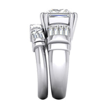Afbeelding in Gallery-weergave laden, Grote diamanten ring 4,50 ct. Diamanten drie stenen gouden verlovingsring