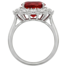 Afbeelding in Gallery-weergave laden, echte round robijn 7.25karaat ring op wit