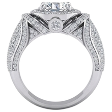 Afbeelding in Gallery-weergave laden, Grote Ronde Diamanten Herenring met Accenten 5.50 Karaat Witgoud 10K