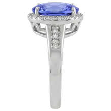 Afbeelding in Gallery-weergave laden, echte round tanzaniet 5.00karaat ring band detail