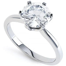 Afbeelding in Gallery-weergave laden, Grote Ronde Geslepen 3 Ct Solitaire Echt Diamanten Jubileumring
