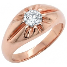 Afbeelding in Gallery-weergave laden, Gypsy Rose Gold Solitaire Ronde Old Mine Cut Echt Diamond Ring 1 Karaat