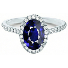Afbeelding in Gallery-weergave laden, Natuurlijke Saffier Ring 7.50ct - Witgoud 14K