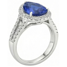 Afbeelding in Gallery-weergave laden, echte round diamant 4karaat ring profielweergave