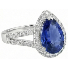 Afbeelding in Gallery-weergave laden, echte round diamant 4karaat ring zijaanzicht