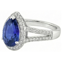 Afbeelding in Gallery-weergave laden, echte round diamant 4karaat ring bovenaanzicht