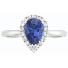 Afbeelding in Gallery-weergave laden, echte round saffier 2.50karaat ring op wit