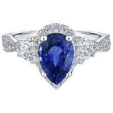 Afbeelding in Gallery-weergave laden, echte round diamant 4.50karaat ring bovenaanzicht