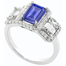 Afbeelding in Gallery-weergave laden, echte round saffier 3karaat ring profielweergave