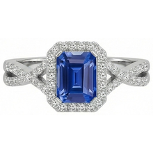 Afbeelding in Gallery-weergave laden, echte round saffier 3.50karaat ring close-up detail