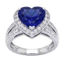 Afbeelding in Gallery-weergave laden, echte round diamant 4.50karaat ring zijaanzicht
