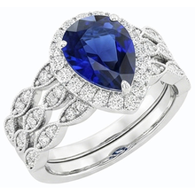 Afbeelding in Gallery-weergave laden, echte pear diamant 4.50karaat ring zijaanzicht