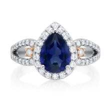 Afbeelding in Gallery-weergave laden, echte round diamant 2karaat ring close-up detail