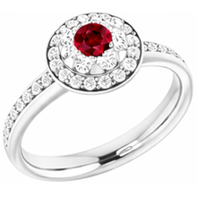 Afbeelding in Gallery-weergave laden, echte round diamant 1.80karaat ring profielweergave