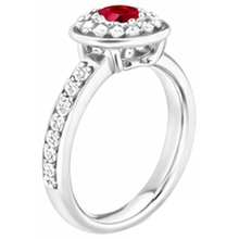 Afbeelding in Gallery-weergave laden, echte round diamant 1.80karaat ring met diamantaccenten