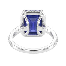 Afbeelding in Gallery-weergave laden, echte round saffier 4.50karaat ring op wit