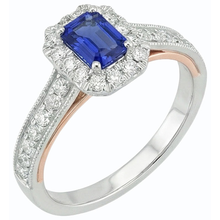 Afbeelding in Gallery-weergave laden, echte round saffier 3.50karaat ring close-up detail