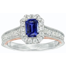 Afbeelding in Gallery-weergave laden, echte round saffier 3.50karaat ring profielweergave
