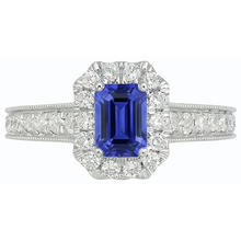 Afbeelding in Gallery-weergave laden, echte round saffier 3.50karaat ring op wit