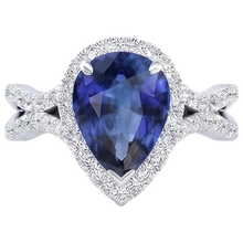 Afbeelding in Gallery-weergave laden, Natuurlijke Saffier Ring 6.50ct - Witgoud 14K