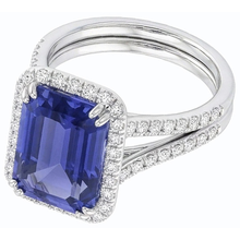 Afbeelding in Gallery-weergave laden, echte round diamant 4.50karaat eternity ring bovenaanzicht