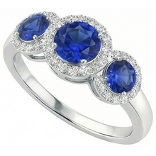 Afbeelding in Gallery-weergave laden, echte round diamant 4.50karaat ring close-up detail