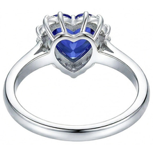 Afbeelding in Gallery-weergave laden, Halo natuurlijke blauwe saffier ring ster stijl Natuurlijke echte diamant ( niet in het laboratorium gekweekt )en 2,50 karaat