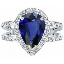 Afbeelding in Gallery-weergave laden, echte round diamant 4.50karaat ring close-up detail