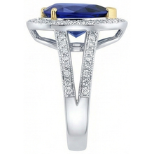 Afbeelding in Gallery-weergave laden, echte round diamant 4.50karaat ring profielweergave