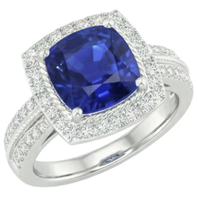 Afbeelding in Gallery-weergave laden, echte round diamant 3.70karaat ring close-up detail