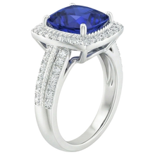 Afbeelding in Gallery-weergave laden, echte round diamant 3.70karaat ring bovenaanzicht