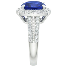 Afbeelding in Gallery-weergave laden, echte round diamant 3.70karaat ring profielweergave
