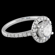 Afbeelding in Gallery-weergave laden, Halo Echt Diamanten Trouwring Wit Goud 1,50 Ct.