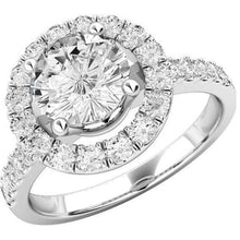 Afbeelding in Gallery-weergave laden, Halo Echt Diamanten Verlovingsring 5,10 Karaat 14K Witgoud