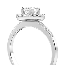 Afbeelding in Gallery-weergave laden, Halo Echt Diamanten Verlovingsring 5,10 Karaat 14K Witgoud