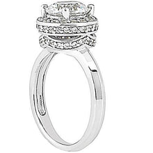 Afbeelding in Gallery-weergave laden, Halo Echt Diamanten Verlovingsring Wit Goud 2,61 Ct.