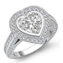 Afbeelding in Gallery-weergave laden, Halo Trouwring met natuurlijke uit de aarde gewonnen diamanten voor dames, fijn, 6.35 karaat, sieraden