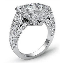 Afbeelding in Gallery-weergave laden, Halo Trouwring met natuurlijke uit de aarde gewonnen diamanten voor dames, fijn, 6.35 karaat, sieraden