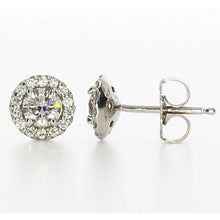 Afbeelding in Gallery-weergave laden, Halo Studs Echt Diamanten Oorbellen