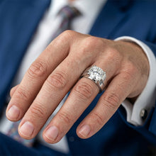 Afbeelding in Gallery-weergave laden, Handgemaakte Fijne Diamant Heren Ring 2 karaat door HarryChadEnt
