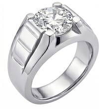 Afbeelding in Gallery-weergave laden, Handgemaakte Fijne Diamant Heren Ring 2 karaat door HarryChadEnt