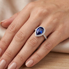 Afbeelding in Gallery-weergave laden, Handgemaakte Royal Blue Saffier Sieraadsteen Ring 3,50 karaat