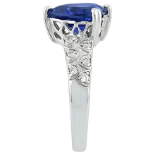 Afbeelding in Gallery-weergave laden, Hart Ceylon Blauwe Saffier Ring Met IGI GECERTIFICEERDE Diamanten 7 Karaat Goud 14K