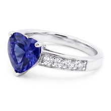 Afbeelding in Gallery-weergave laden, Hart Edelsteen Ceylon Sapphire Ring & Accent Diamanten 3,50 Karaat
