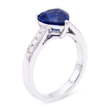 Afbeelding in Gallery-weergave laden, Hart Edelsteen Ceylon Sapphire Ring & Accent Diamanten 3,50 Karaat