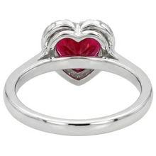 Afbeelding in Gallery-weergave laden, Hart Robijn En Diamanten Trouwring Sieraden 3,35 Karaat