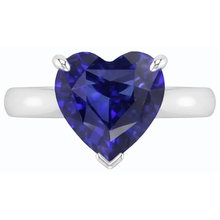 Afbeelding in Gallery-weergave laden, echte heart diamant 1karaat ring bovenaanzicht