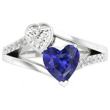 Afbeelding in Gallery-weergave laden, echte round diamant 3.25karaat ring zijaanzicht
