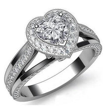 Afbeelding in Gallery-weergave laden, Hart Echt Diamanten Verlovingsring 6 Karaat Witgoud Fijne Sieraden